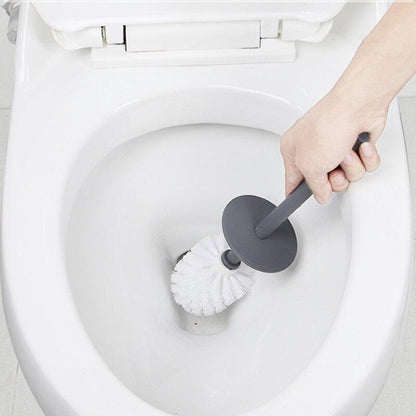 Nordic Ceramic Toilet Brush Bathroom Accessories Set With Non Slip Long Handle And Flexible Bristle