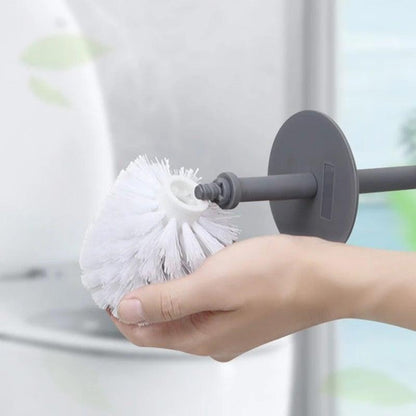 Nordic Ceramic Toilet Brush Bathroom Accessories Set With Non Slip Long Handle And Flexible Bristle