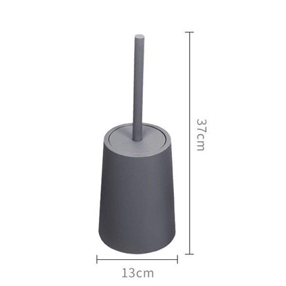 Nordic Ceramic Toilet Brush Bathroom Accessories Set With Non Slip Long Handle And Flexible Bristle