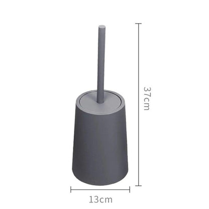 Nordic Ceramic Toilet Brush Bathroom Accessories Set With Non Slip Long Handle And Flexible Bristle