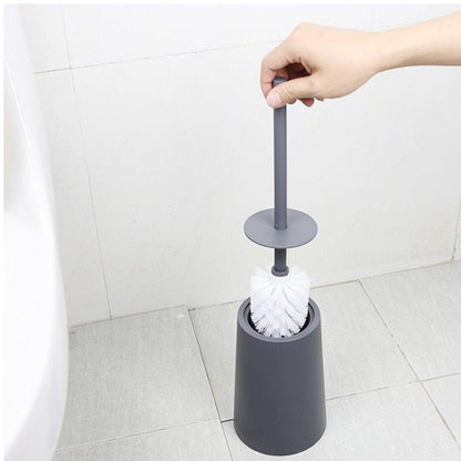 Nordic Ceramic Toilet Brush Bathroom Accessories Set With Non Slip Long Handle And Flexible Bristle