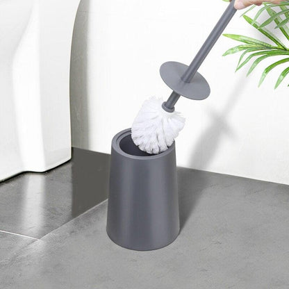 Nordic Ceramic Toilet Brush Bathroom Accessories Set With Non Slip Long Handle And Flexible Bristle