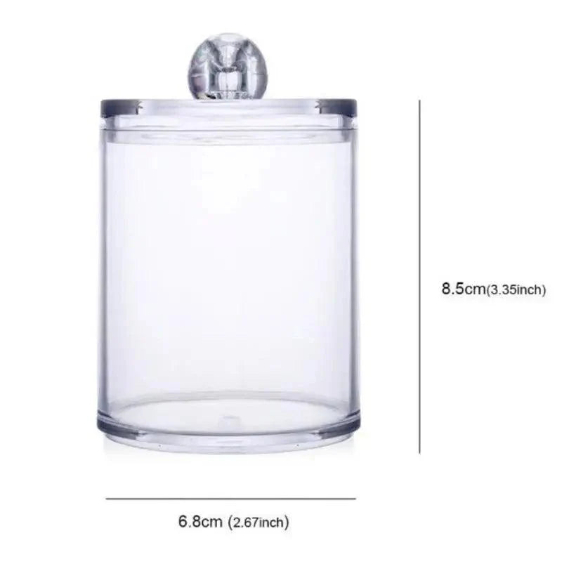 Portable 2pcs Cosmetics Storage Box Makeup Organizer Bathroom Jar