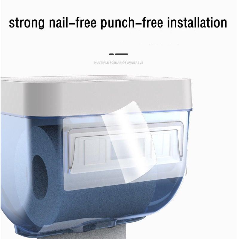 Punch-free Toilet Paper Holder Box Waterproof Storage Toilet Paper Storage Rack