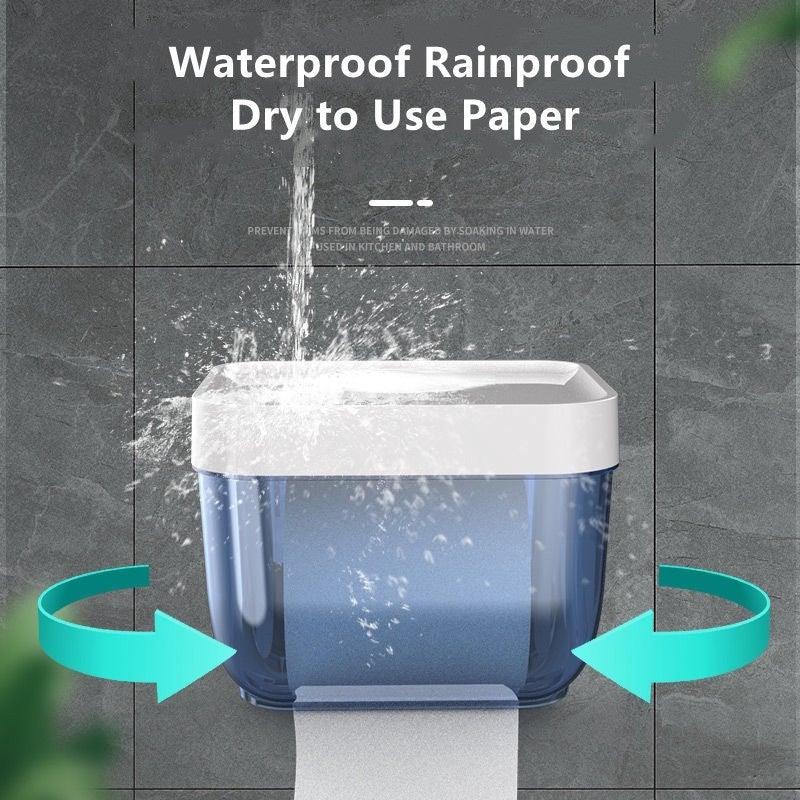Punch-free Toilet Paper Holder Box Waterproof Storage Toilet Paper Storage Rack