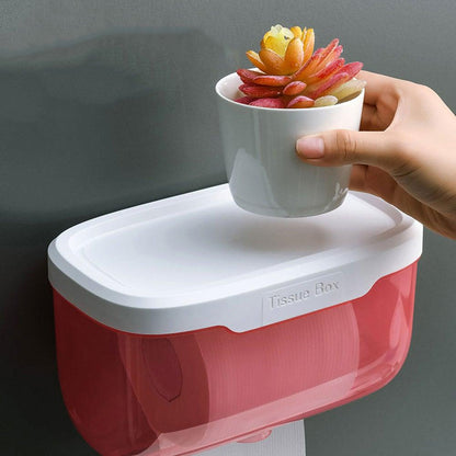 Punch-free Toilet Paper Holder Box Waterproof Storage Toilet Paper Storage Rack
