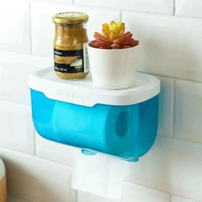 Punch-free Toilet Paper Holder Box Waterproof Storage Toilet Paper Storage Rack
