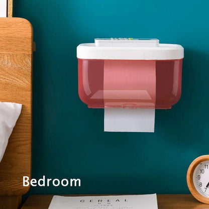 Punch-free Toilet Paper Holder Box Waterproof Storage Toilet Paper Storage Rack