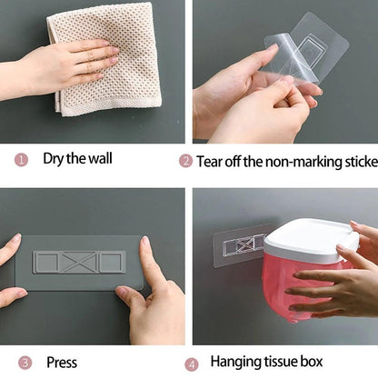 Punch-free Toilet Paper Holder Box Waterproof Storage Toilet Paper Storage Rack