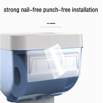 Punch-free Toilet Paper Holder Box Waterproof Storage Toilet Paper Storage Rack